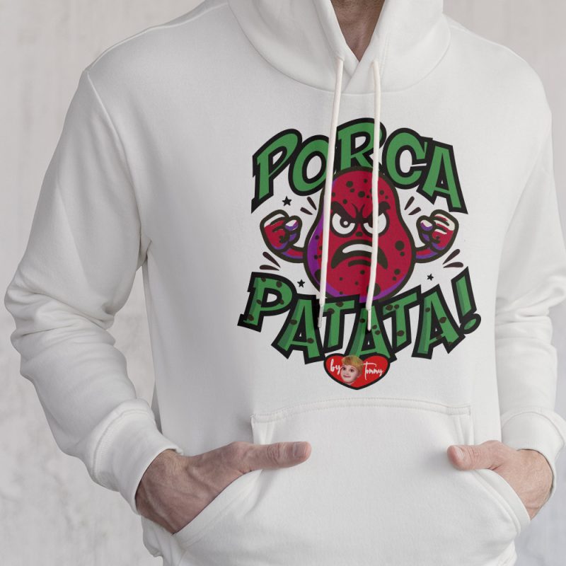 Tommy-angry-bianco-rosso.jpg felpa divertente oggi no tommy angry porcapatata