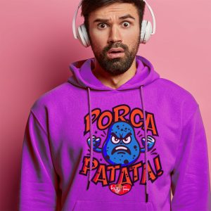 felpa divertente oggi no tommy angry blu porcapatata